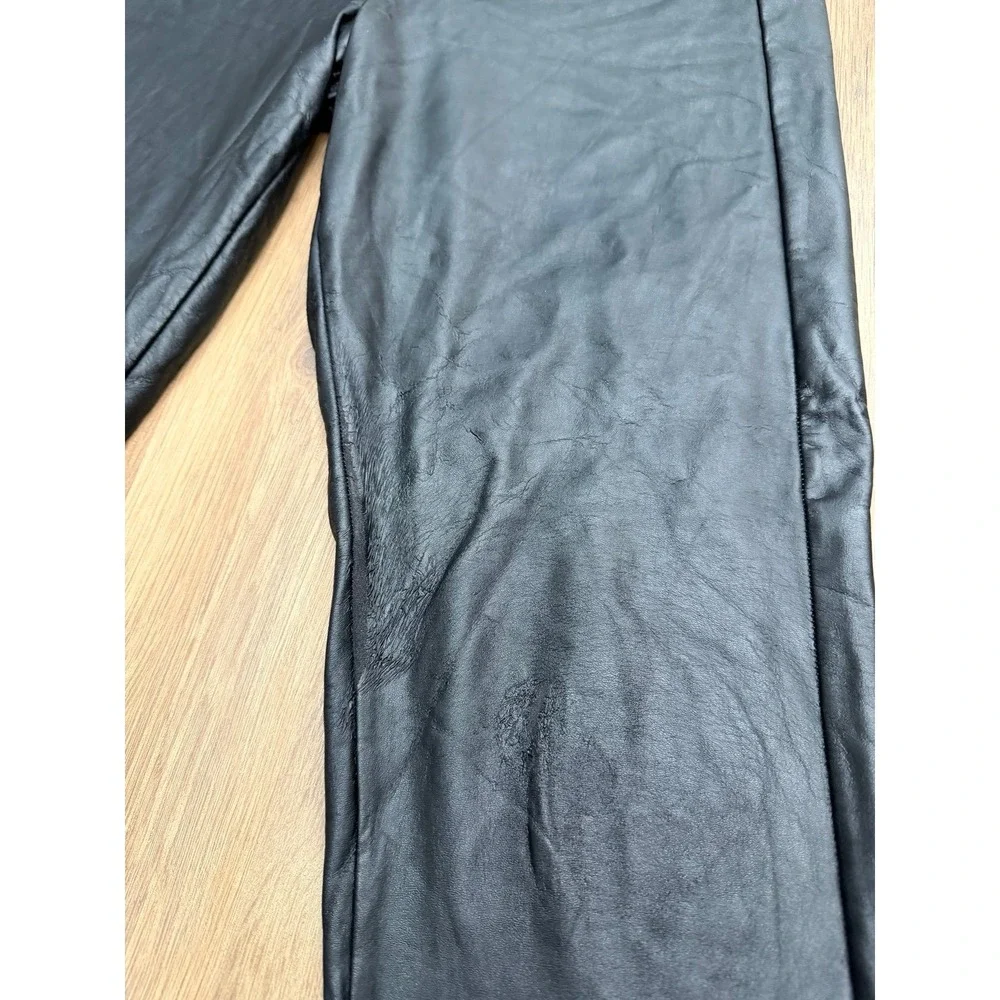 Athleta Faux Leather Leggings Black Size S High Rise‎ — Wear to Fabric